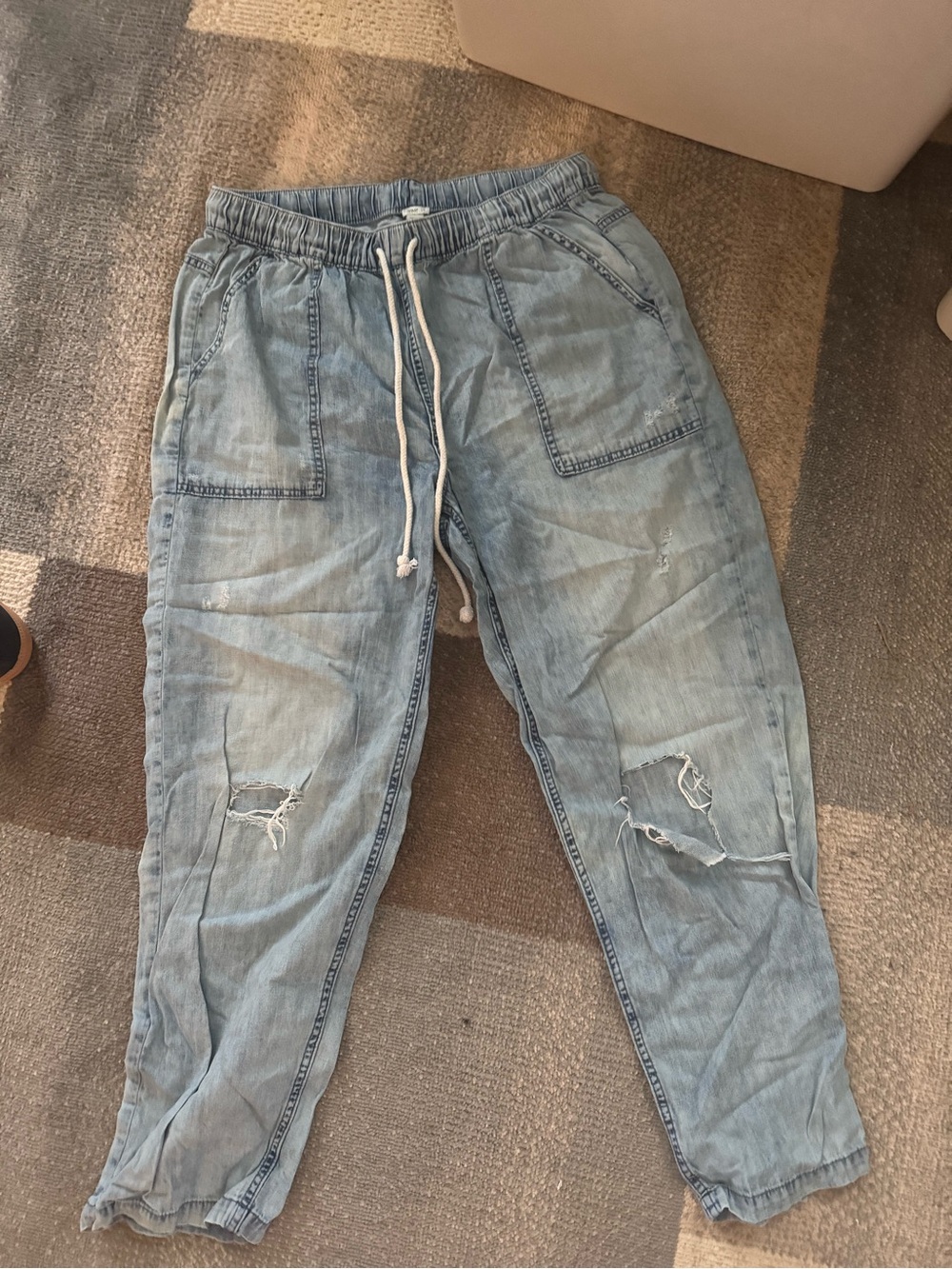 Light Blue Distressed joggers